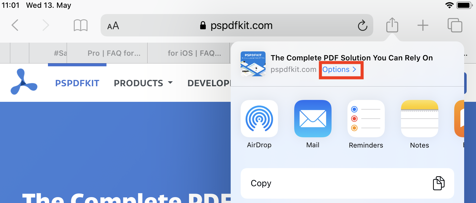 ios safari page to pdf